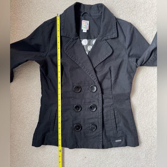 Roxy Charcoal Double-Breasted Pea Coat - Picture 7 of 7